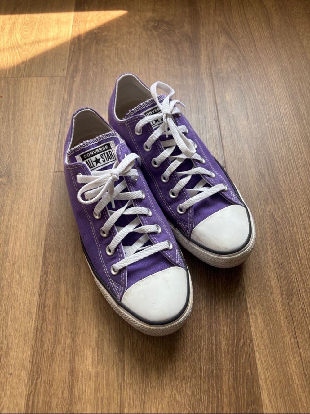 Converse Purple Low Top Canvas Sneakers Mens 8